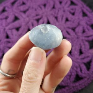 Celestite Tumbled Stone Crystal Pale Icy Blue Magick Starry Night Small Tumbled Stone Moonchild Starseed Crystals Rare