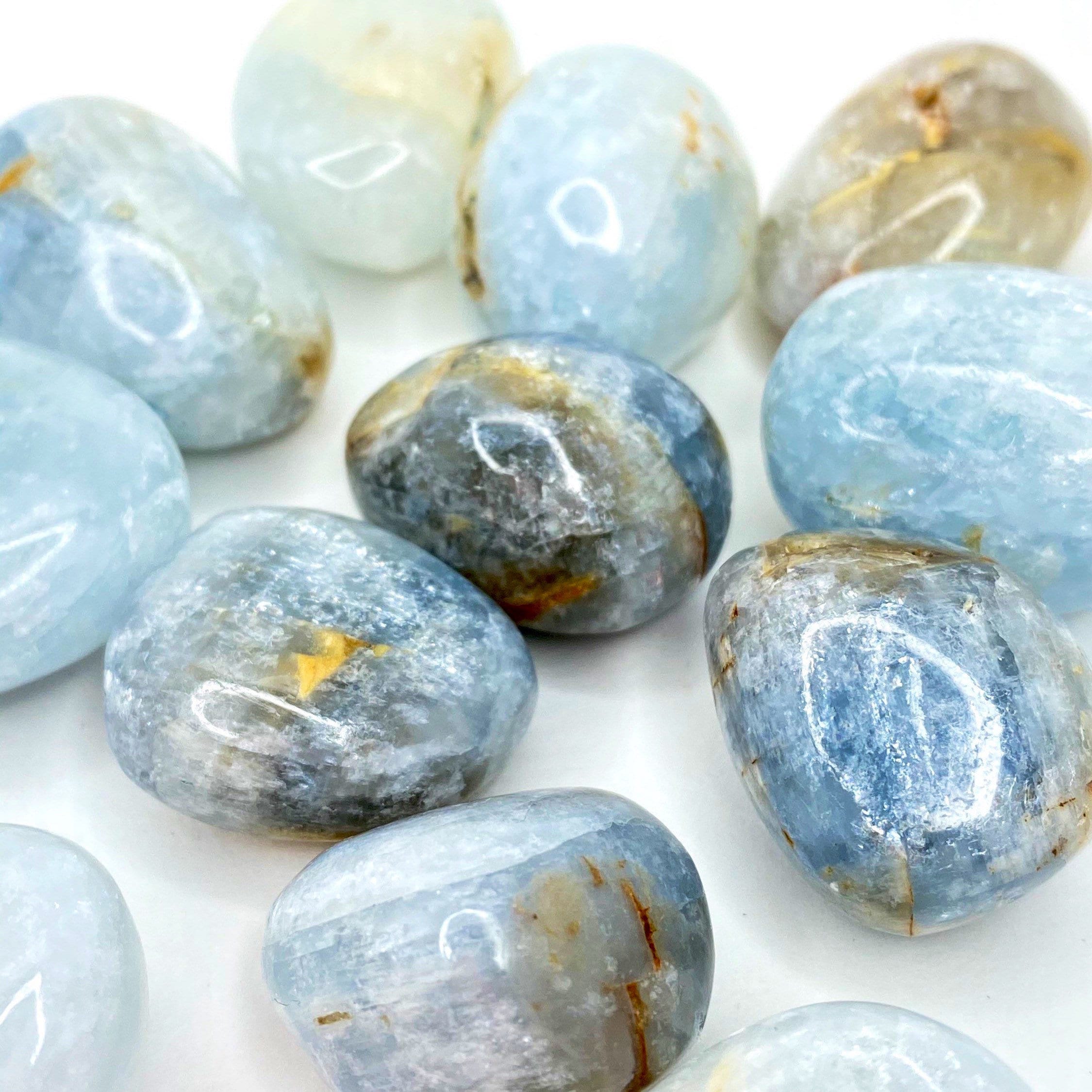 Celestite Tumbled Stones - Extra Quality