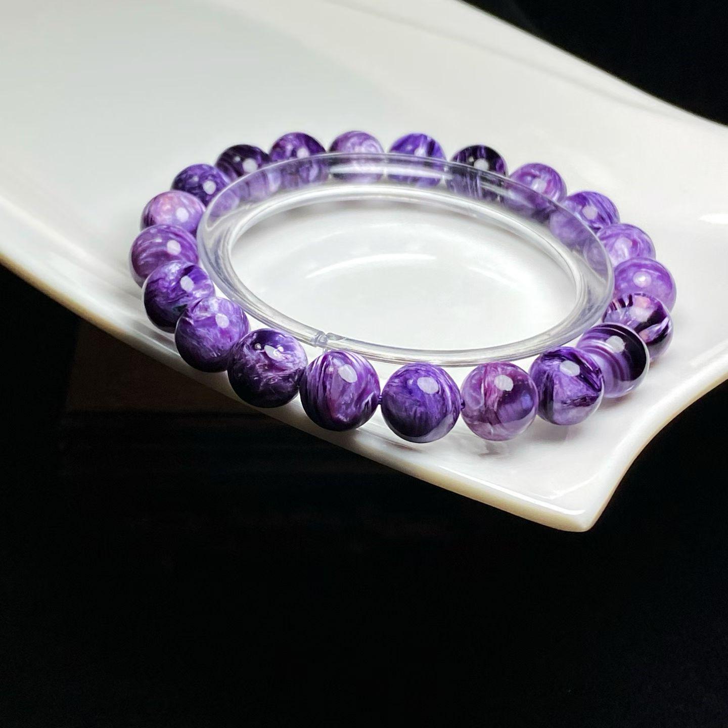 10.5mm Natural Aaaaaa Charoite Beads Bracelet,wholesale Charoite Beaded Bracelets ,gift Jewelry Bracelets,charoite Beads