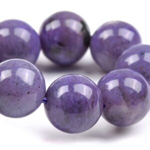10MM Charoite Beads Purple Bracelet Grade AA+ Genuine Natural Round Gemstone 7" (124614h-2025)