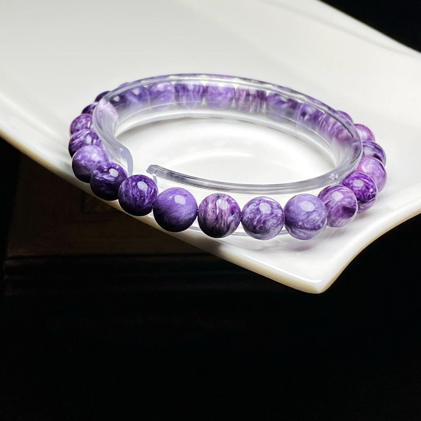 9mm Natural Aaaaaa Charoite Beads Bracelet,wholesale Charoite Beaded Bracelets ,gift Jewelry Bracelets,charoite Beads
