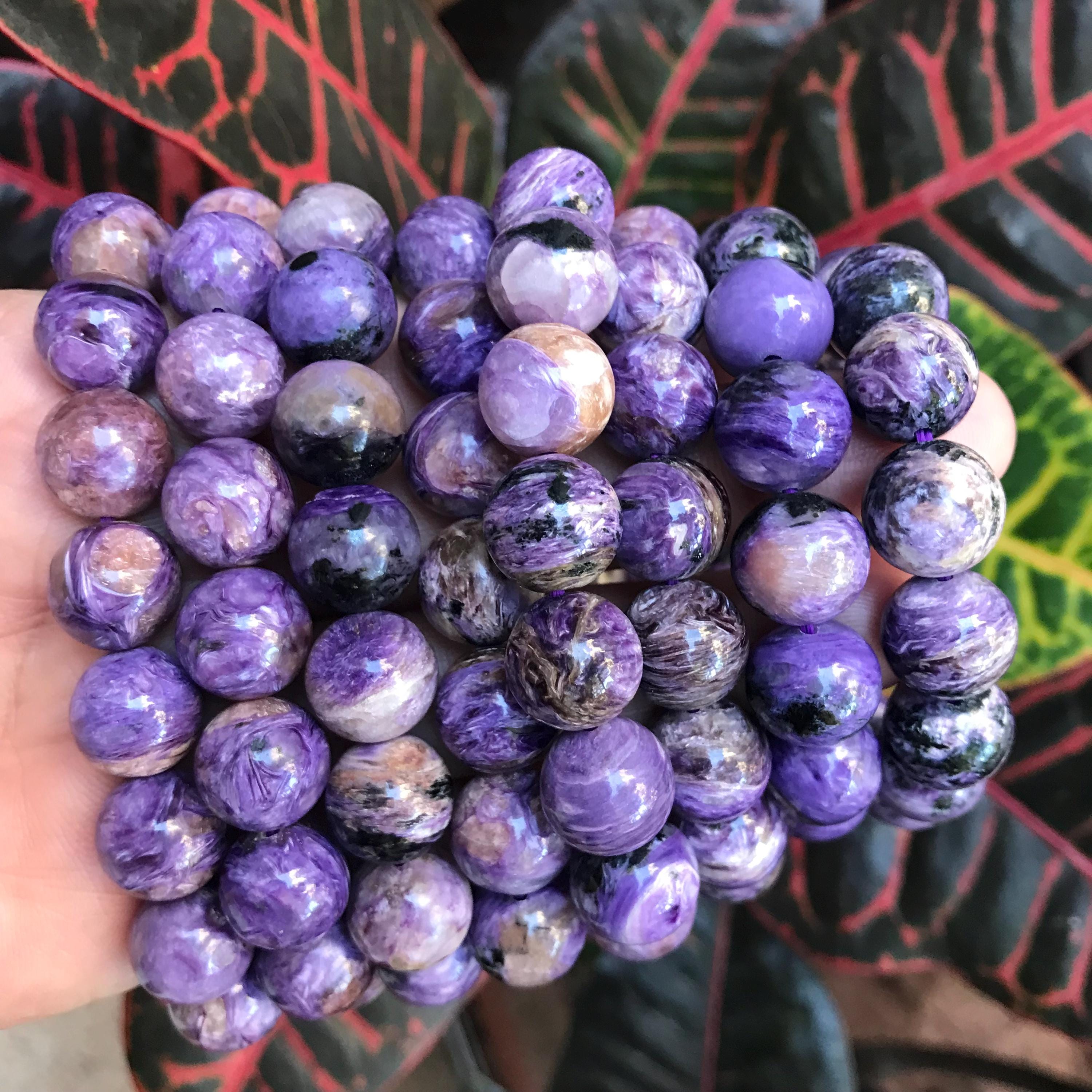 Genuine Charoite Round Bead Bracelet 11–13mm, Natural Purple Gemstone, 1 Piece Finished Jewelry For Gift Giving Genuine Charoite Round Bead Bracelet 11–13mm, Natural Purple Gemstone, 1 Piece Finished Jewelry For Gift Giving