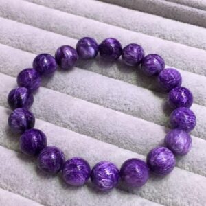 Natural Charoite Beaded Bracelet,jewelry Gift Bracelet