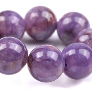 ONLY ONE 10MM Charoite Beads Purple Bracelet Grade AA Genuine Natural Round Gemstone 7" (124611h-2025)