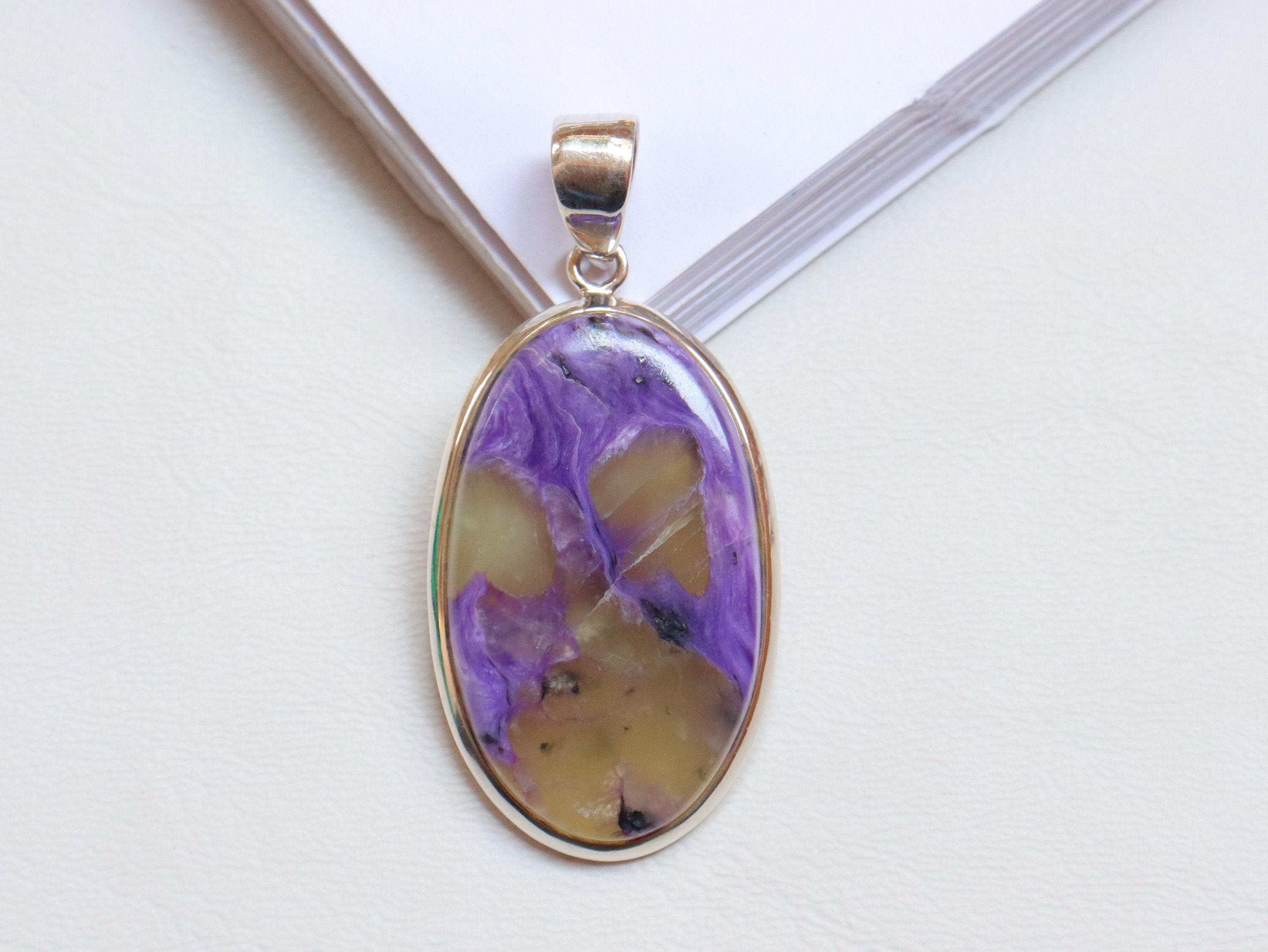 925 Sterling Silver Pendant, Charoite Cab Pendant, Natural Charoite Cabochon, Anniversary Gift, Charoite Stone,gift For Her Handmade Pendant 925 Sterling Silver Pendant, Charoite Cab Pendant, Natural Charoite Cabochon, Anniversary Gift, Charoite Stone,gift For Her Handmade Pendant