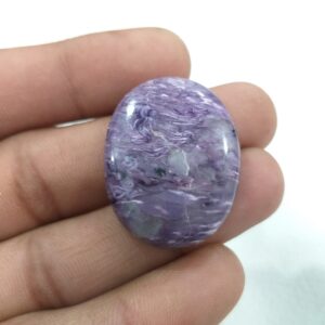 Aaa Russian Charoite Cabochon, Oval Gemstone (32x24x7 Mm)