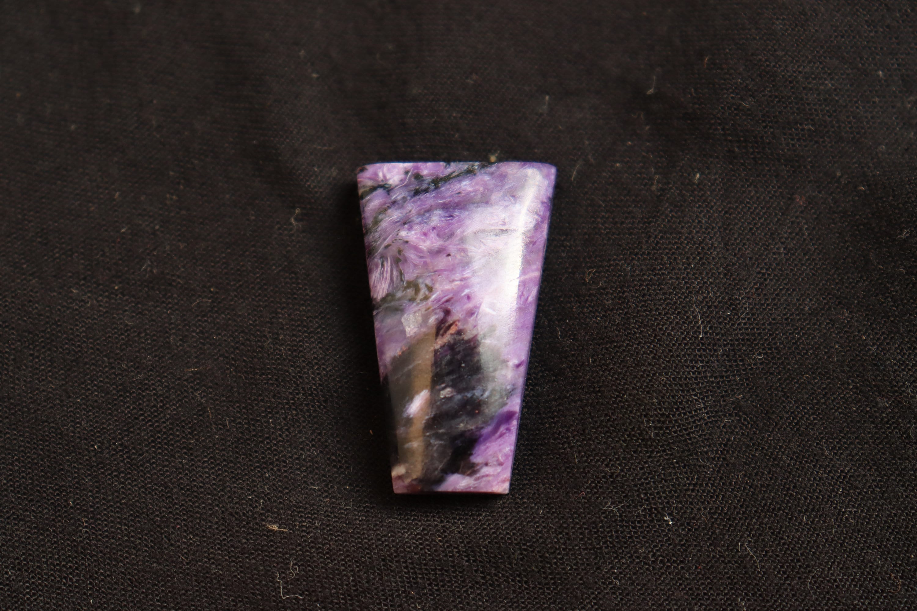 Beautiful High Grade Purple Charoite Stone, Lots Of Healing Properties And With Oval Shaped Cabochon, Crystal, Healing Stone.