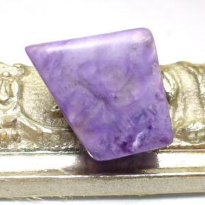 Charoite Cabochon Free Form Geometric Bright Purple Lovely Quality Chatoyant Schiller Designer One of a Kind Unique Jewelry Ring Pendant
