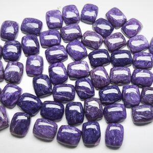 Natural Charoite Cushion Cabochon Gemstone:healing Crystal Meditation Jewelry Stress Blood Pressure Pain Relief Ring Pendent Carving Art.