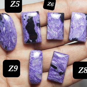 Natural Charoite Cabochon Gemstone: Mix Shape,healing Crystal Meditation Jewelry Stress Blood Pressure Pain Relief Ring Pendent Carving Art.