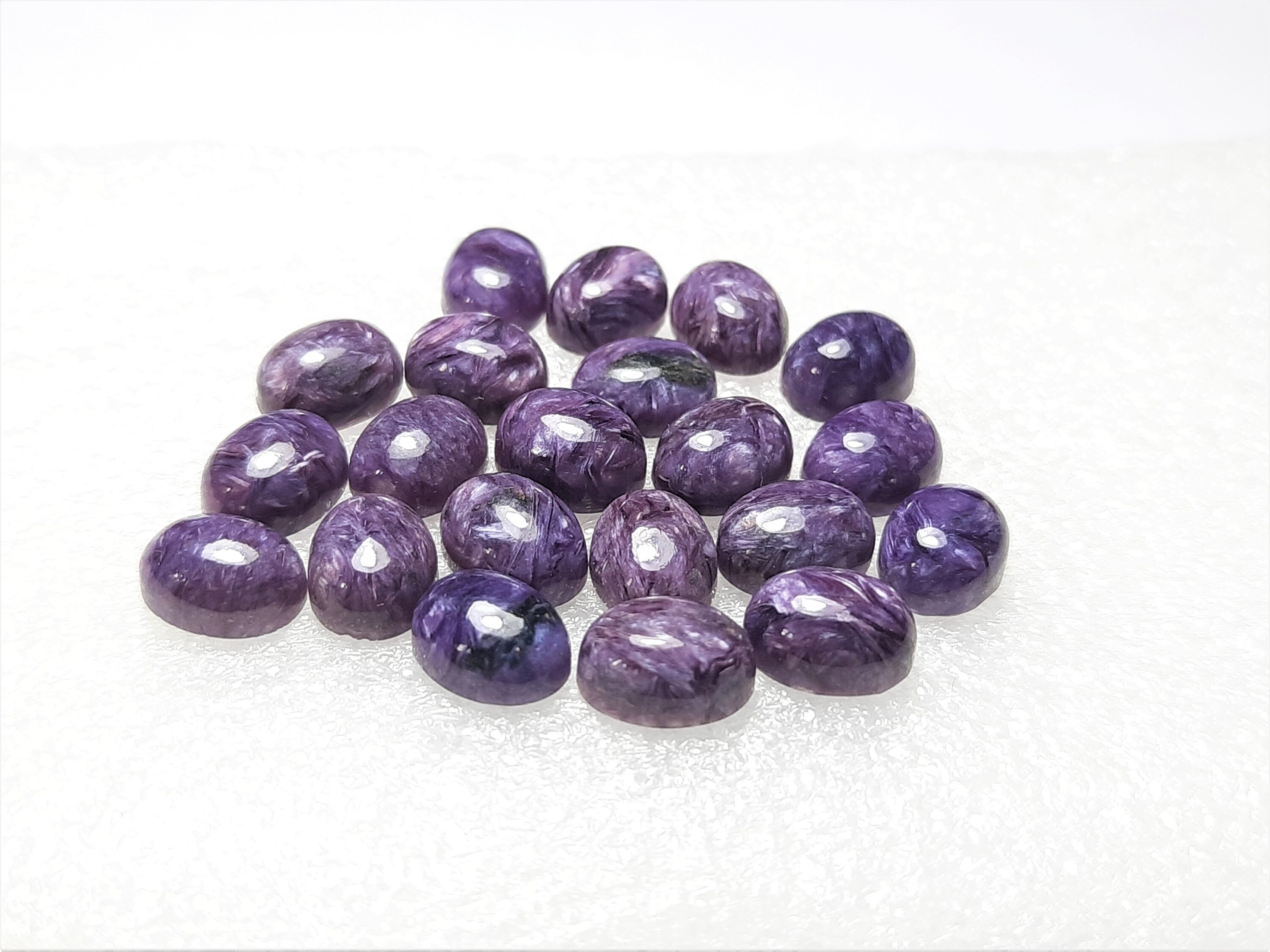 Natural Charoite Oval Cabochon Gemstone:healing Crystal Meditation Jewelry Stress Blood Pressure Pain Relief Ring Pendent Carving Art Love.