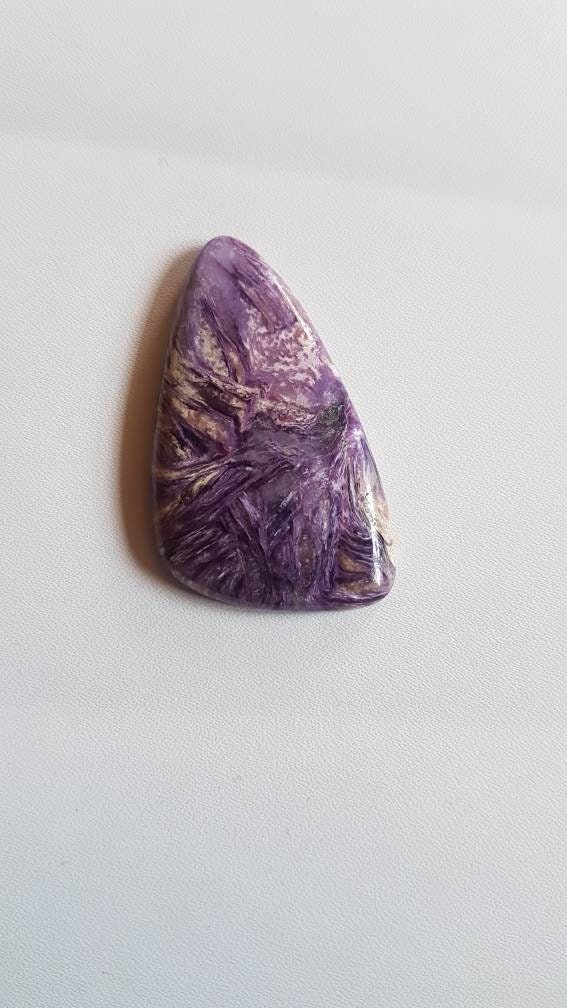 Natural Charoite Cabochon: Semiprecious Stone For Jewelry Making