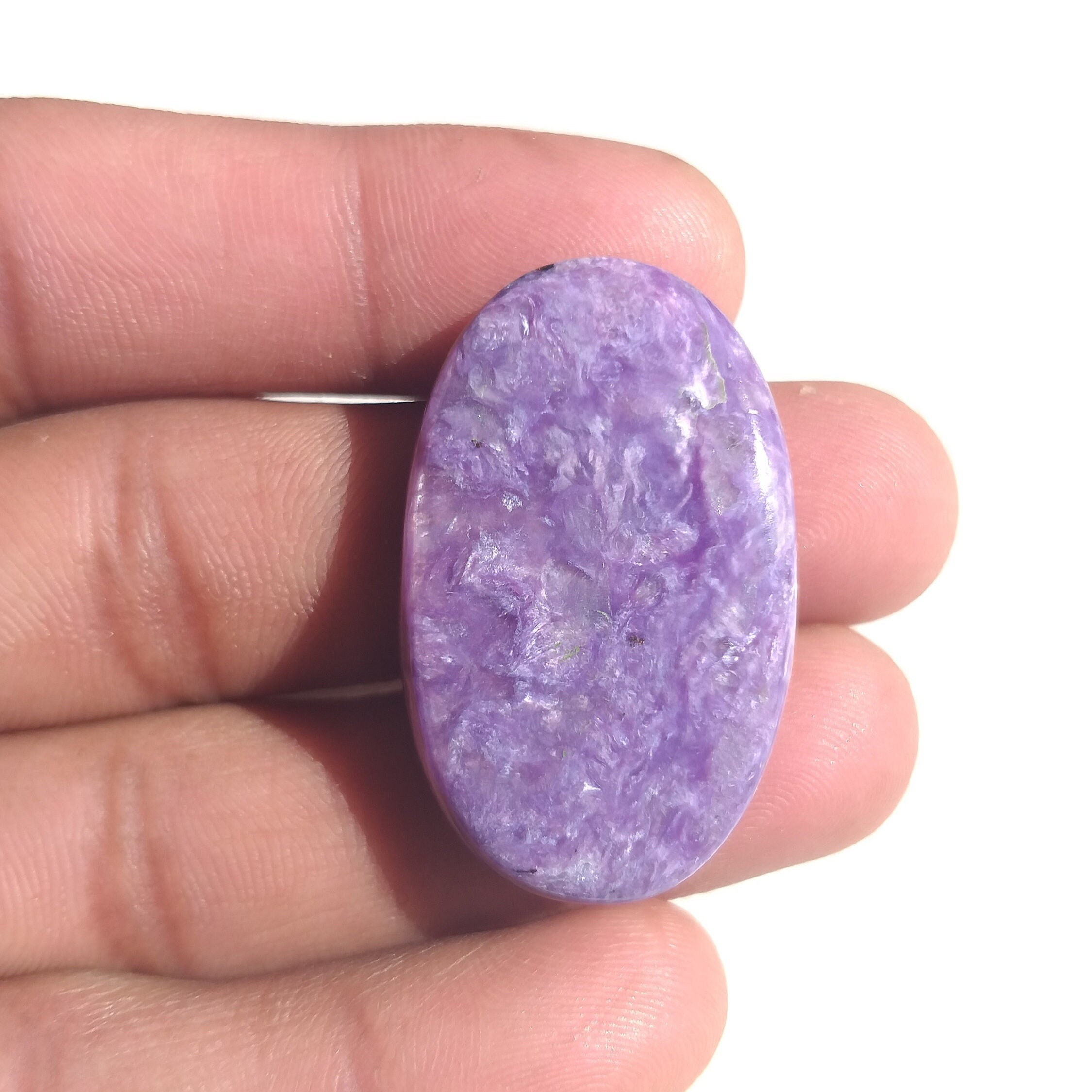 Natural Charoite Stone Cabochon Gemstone Oval Shape 54.6 Carat Charoite Jewelry 37x23x7 Mm Natural Charoite Stone Cabochon Gemstone Oval Shape 54.6 Carat Charoite Jewelry 37x23x7 Mm