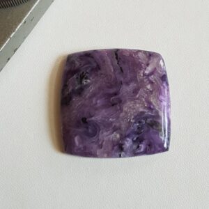 Square Natural Charoite Cabochon: Jewelry Making Stone (35x35x5mm)