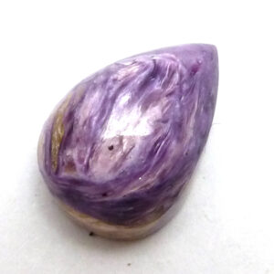 Charoite Cabochon Tear Drop Bright Purple Lovely Quality Chatoyant Schiller Designer One Of A Kind Unique Jewelry Ring Pendant