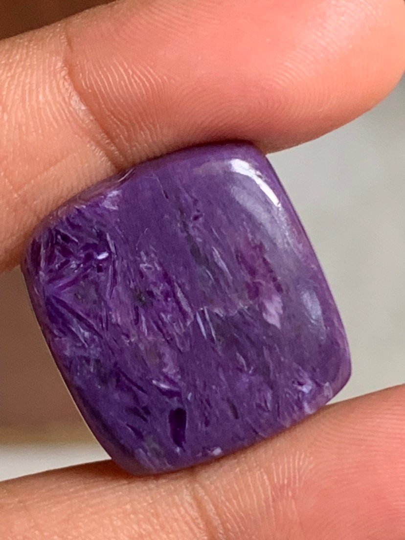 Top Quality Charoite Square Flat Back Cabochon, Size 20/22 Mm Natural Charoite Cabochon Finest Quality An Amazing Item In Wholesale Price