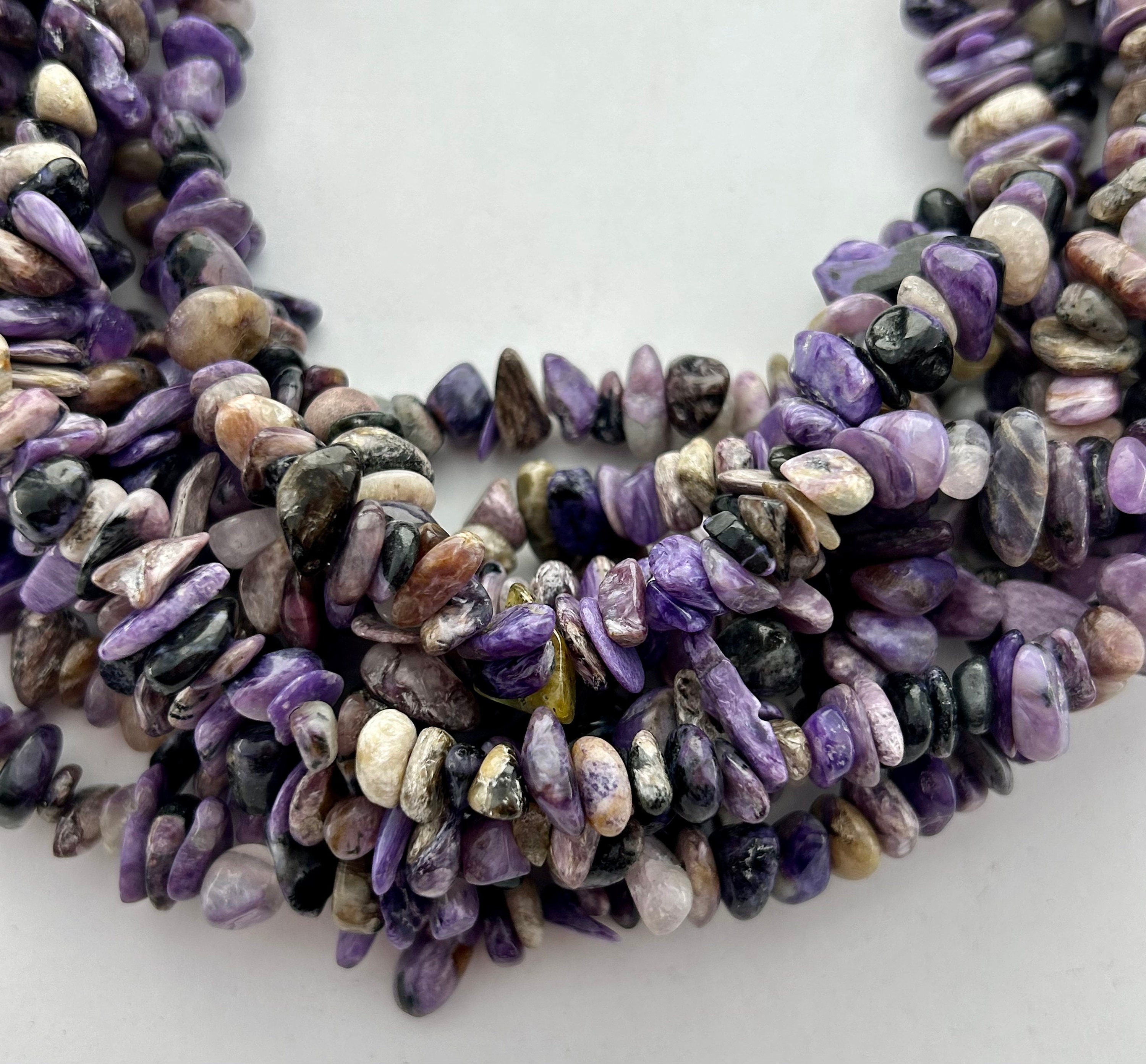 5-8mm Russian Charoite Gemstone Chips. 36” Strand Of Purple Charoite Chips. Metaphysical Stone For Transformation. 5-8mm Russian Charoite Gemstone Chips. 36” Strand Of Purple Charoite Chips. Metaphysical Stone For Transformation.