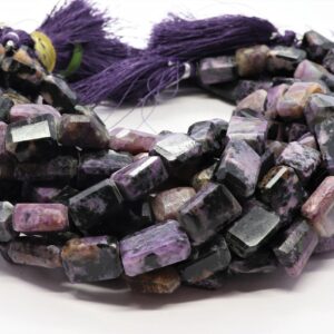 Aaa Natural Blue Shaded Charoite Faceted Nuggets Beads, 10x14 Mm Shaded Charoite Beads, 9 Inch Faceted Tumble Beads Strand
