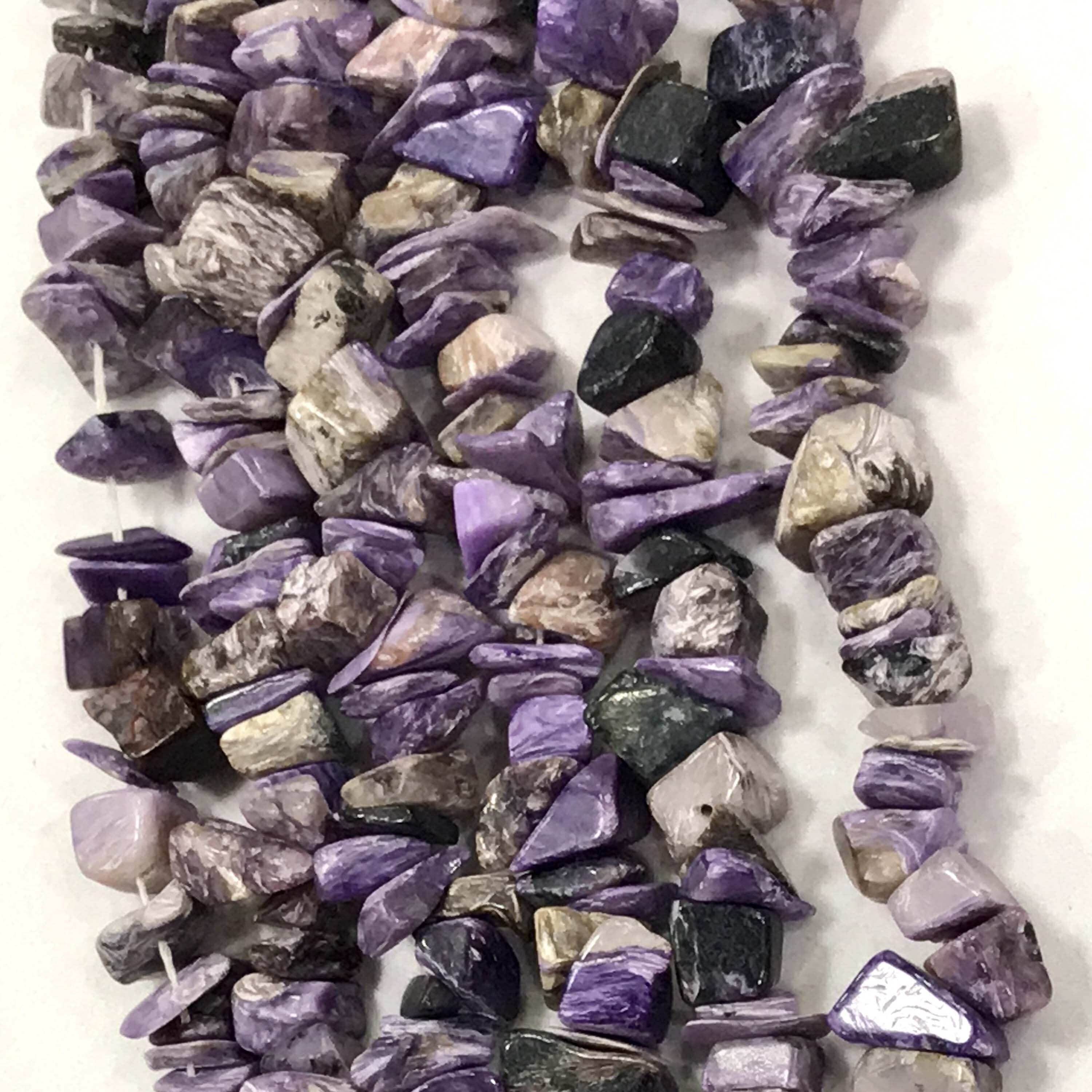 Beautiful Quality Charoite Chips Rough Uncut Beads, 34 Inches Raw Nuggets Gemstone Beads, Emotional Healing/pain Relief Stone Beautiful Quality Charoite Chips Rough Uncut Beads, 34 Inches Raw Nuggets Gemstone Beads, Emotional Healing/pain Relief Stone