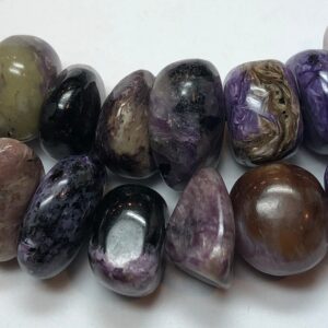 Chunky Free Form Nugget Russian Charoite Gemstone Beads. Full 15" Strand Of 12-15mm Nugget Beads, Approx. 48 Beads Per Strand.
