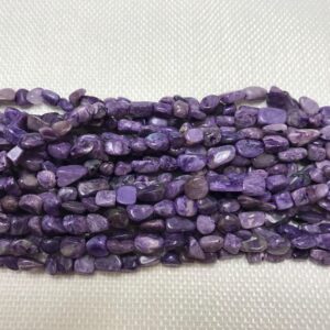 Genuine Purple Charoite 4-8mm X 6-14mm Nugget Gemstone Loose Beads 15inch Jewelry Supply Bracelet Necklace Material Wholesale