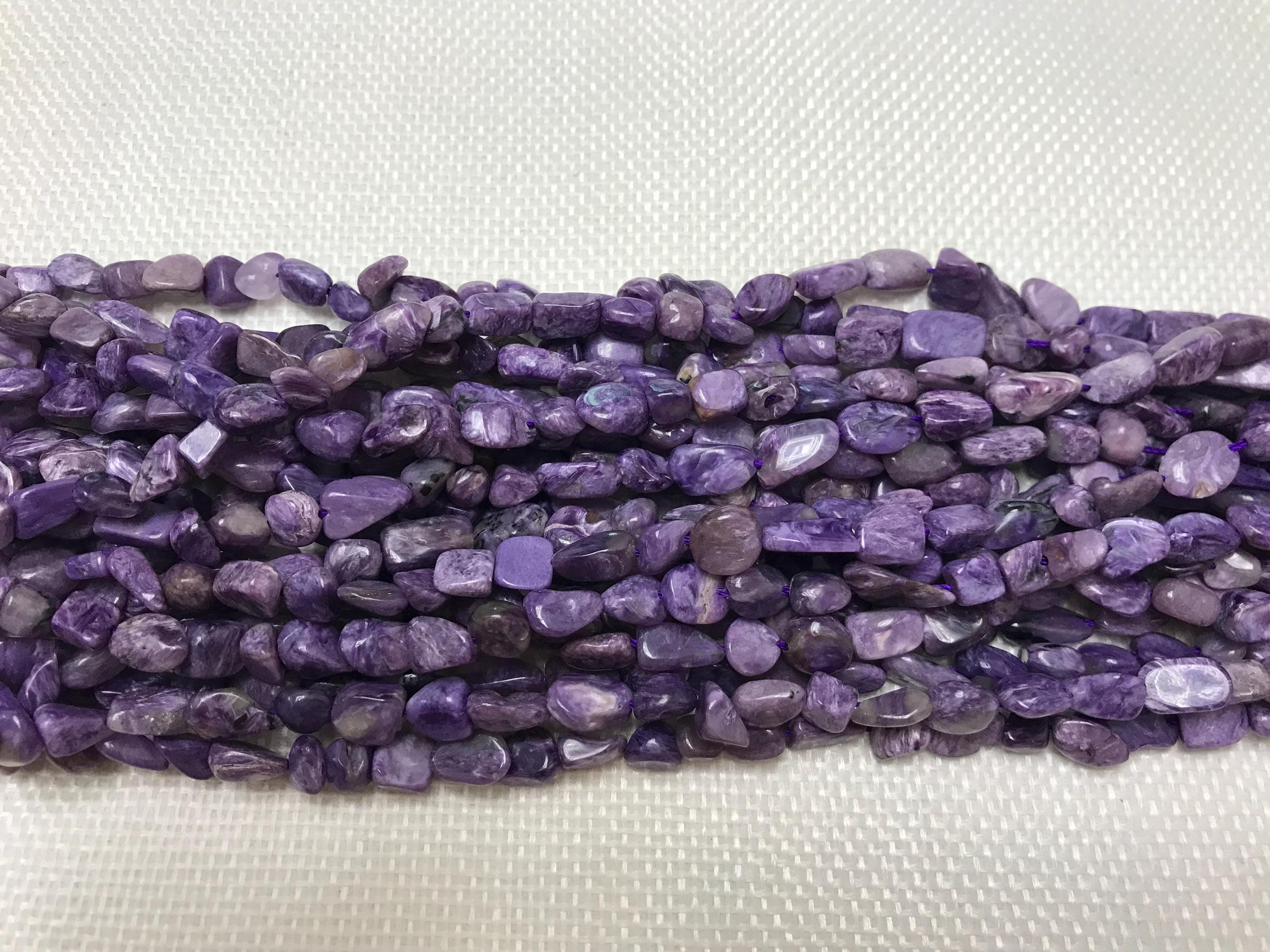 Genuine Purple Charoite 4-8mm X 6-14mm Nugget Gemstone Loose Beads 15inch Jewelry Supply Bracelet Necklace Material Wholesale