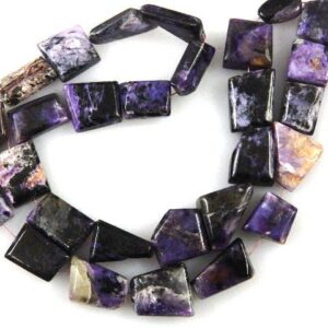 Purple Charoite Loose Smooth Nuggets Gemstone Beads Wholesale Price Size 13-18MM-18 Inches