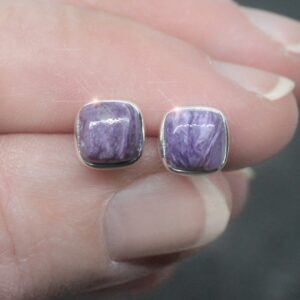 Evening Sky - Charoite Sterling Silver Earrings