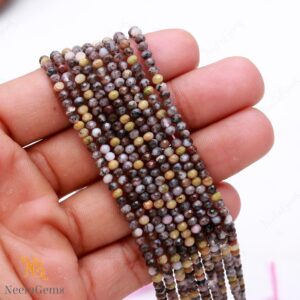 Aaa+ Natural Charoite Microcut Faceted Beads,3-3.25 Mm Charoite Tiny Rondelle Beads,13"gemstone Beads For Handmade Jewelry