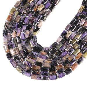 Natural Charoite Gemstone Faceted Cylinder Round Tube 12x8mm Loose Beads Bulk Lot 1,2,6,12 And 50 (d663 )