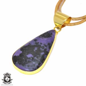 Charoite 24K Gold Necklace GPH45 Charoite 24K Gold Necklace GPH45