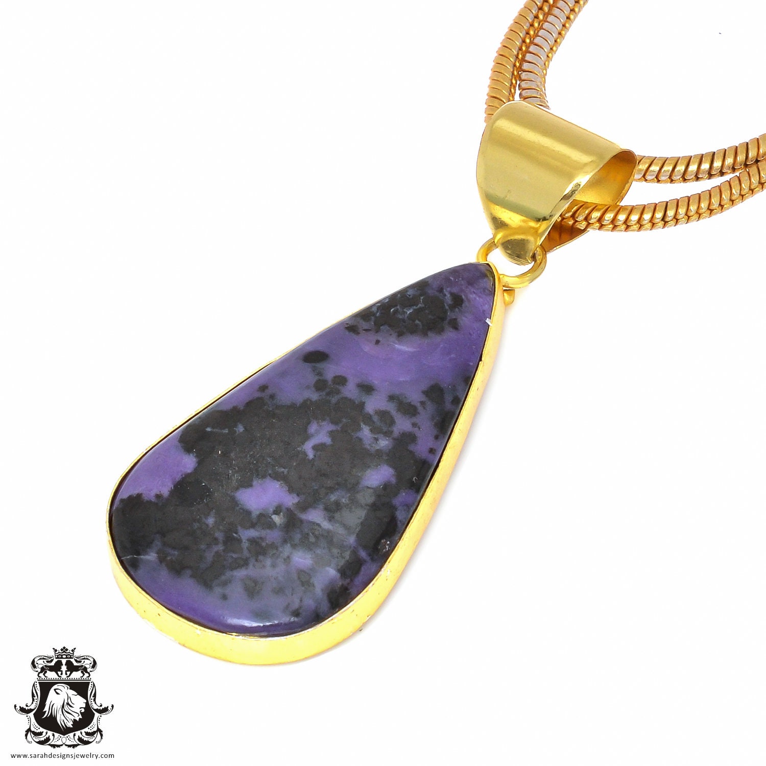 Charoite 24k Gold Necklace Gph45
