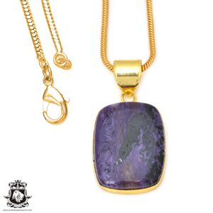 Charoite 24K Gold Necklace GPH46 Charoite 24K Gold Necklace GPH46
