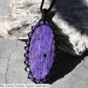Charoite Necklace, Bohemian Women's Jewelry, Purple Stone Necklace, Unique Birthday Gifts For Her