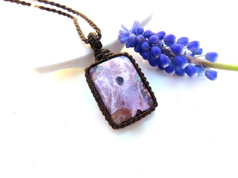 Celestial Finds, Purple Charoite Necklace, Gift Ideas For Her, Charoite Jewelry, Healing Crystal, Gemstone Jewelry, Charoite Meaning