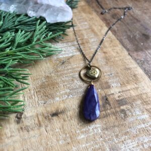 Cherolite And Brass Layering Necklace Cherolite And Brass Layering Necklace