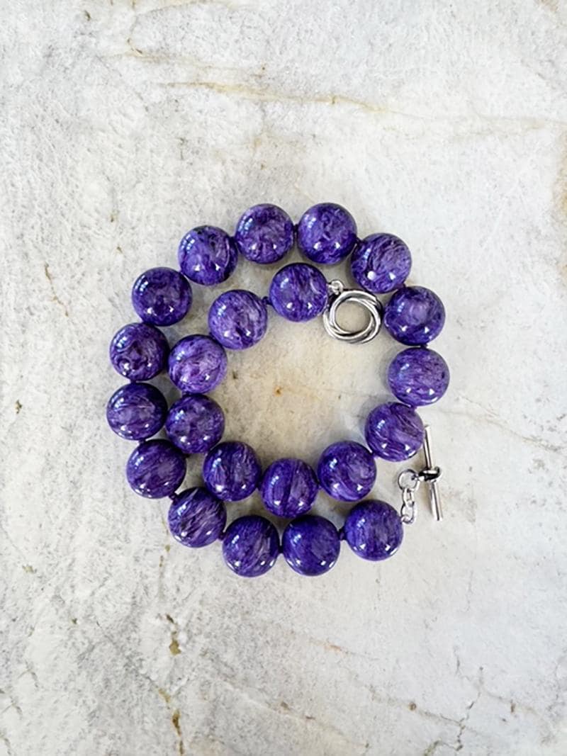 One Of A Kind Charoite Statement Necklace One Of A Kind Charoite Statement Necklace
