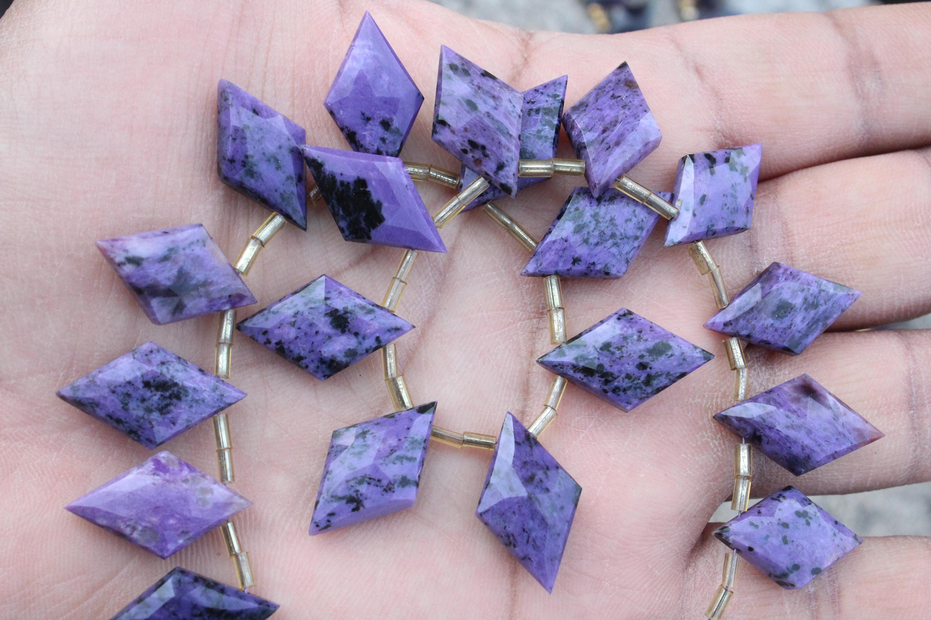Cherolite Gemstone Faceted Briolette Beads | 10-piece Rhombus-shaped | Size—13x22 Mm | Jewelry Setting (c135)