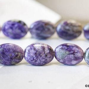Charoite 15x20mm/ 13x18mm Flat Oval 15.5" Strand