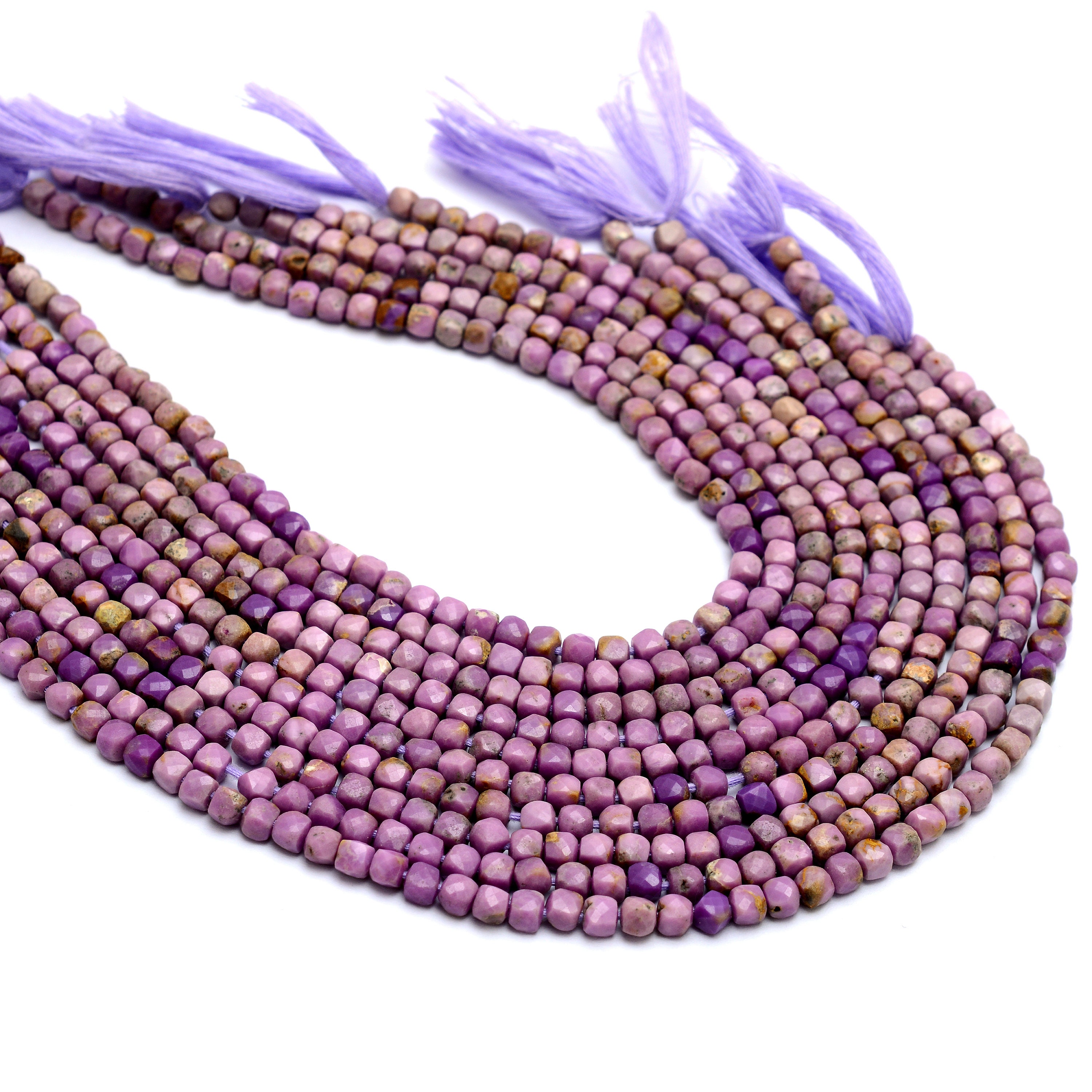 Natural Charoite 4mm-5mm Cube Briolette Faceted Beads | Russian Charoite Semi Precious Gemstone 3d Box Briolette Fancy Beads | 13inch Strand Natural Charoite 4mm-5mm Cube Briolette Faceted Beads | Russian Charoite Semi Precious Gemstone 3d Box Briolette Fancy Beads | 13inch Strand