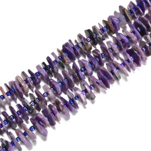 Natural Charoite Slice Discs Beads Size 10-15mm 12-16mm 15-18mm 15.5'' Strand