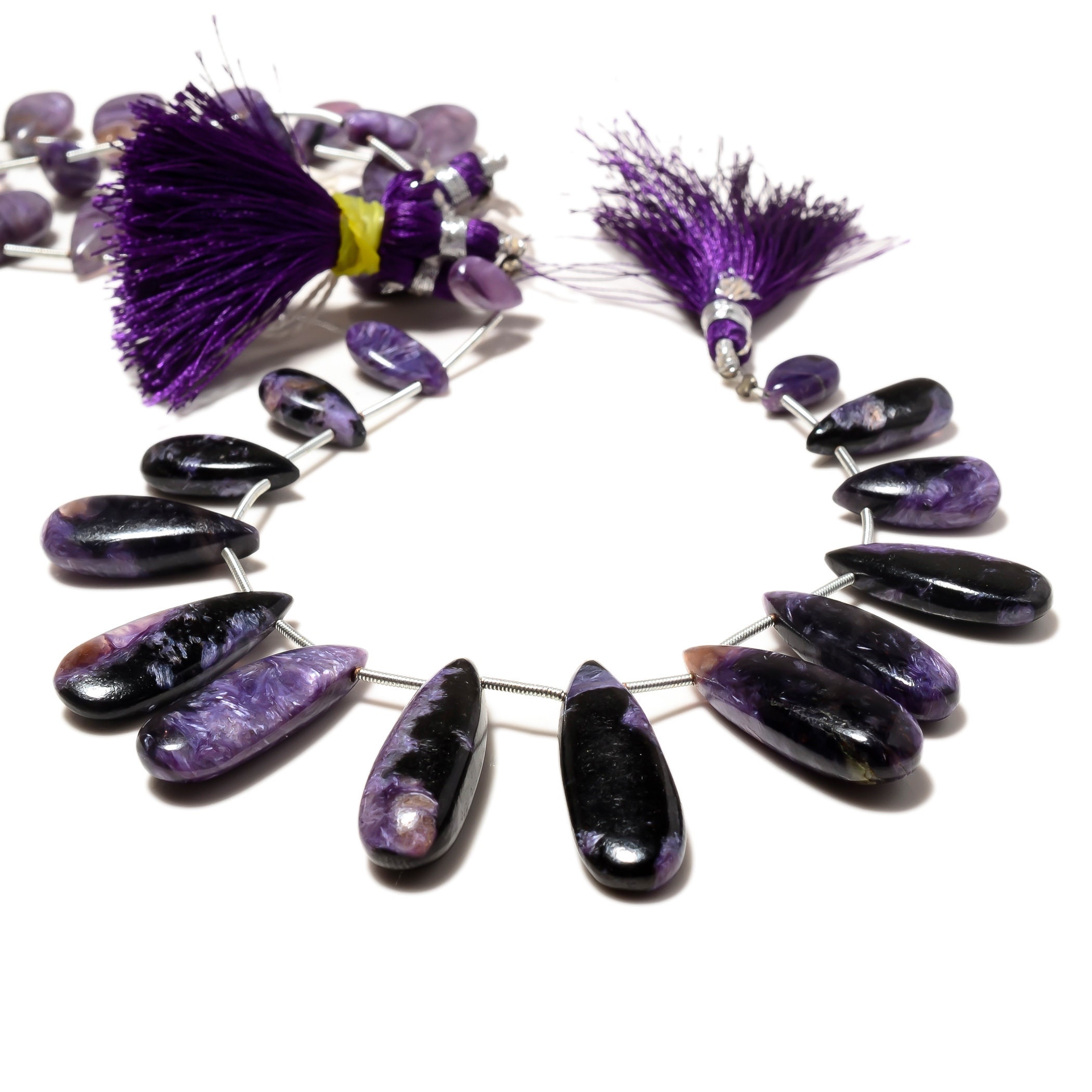 Charoite Pear Shaped Smooth Briolette Beads, 11-14mm/12-21mm/14-22mm/11-32mm Blue Charoite Smooth Gemstone Beads, 7.5 Inch Strand, Gds2230 Charoite Pear Shaped Smooth Briolette Beads, 11-14mm/12-21mm/14-22mm/11-32mm Blue Charoite Smooth Gemstone Beads, 7.5 Inch Strand, Gds2230