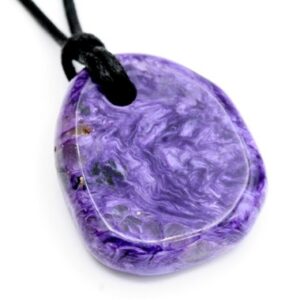 Russian Charoite Pendant, AAA Quality Purple Swirl Crystal Necklace