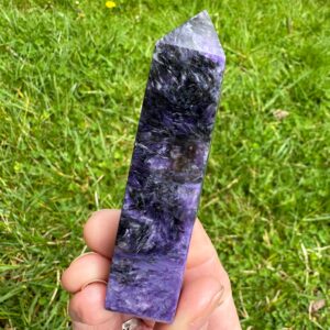 3.2 Inch Charoite Tower - Polished Crystal Point - Purple, Black, And Pink Gemstone Decor #9 3.2 Inch Charoite Tower - Polished Crystal Point - Purple, Black, And Pink Gemstone Decor #9