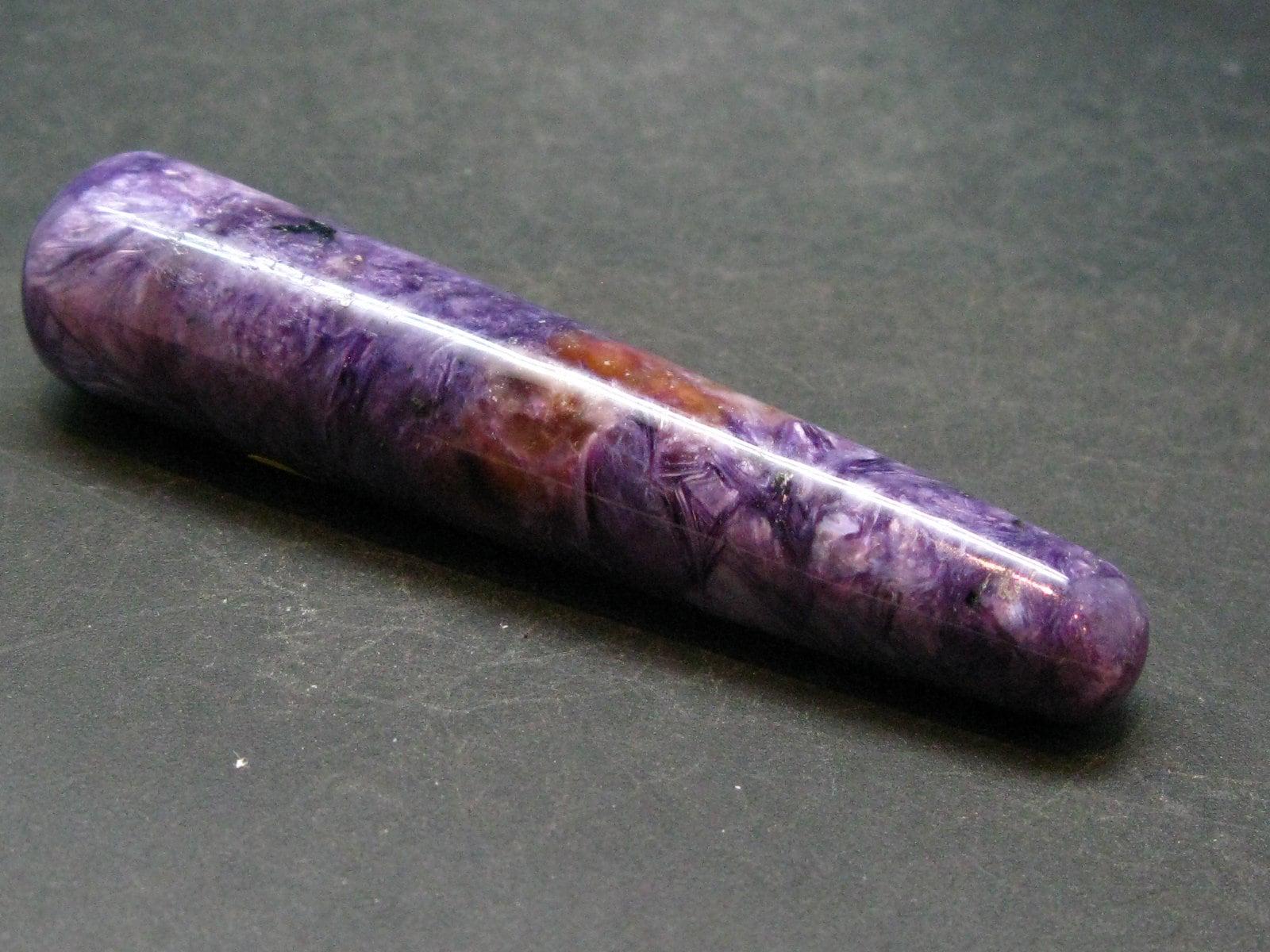 A Grade Charoite Wand From Russia - 3.3" - 47.6 Grams A Grade Charoite Wand From Russia - 3.3" - 47.6 Grams