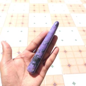 Charoite Gemstone Polished Wand: Natural Healing Crystal - 5.6'' - 104.2 Gram Charoite Gemstone Polished Wand: Natural Healing Crystal - 5.6'' - 104.2 Gram