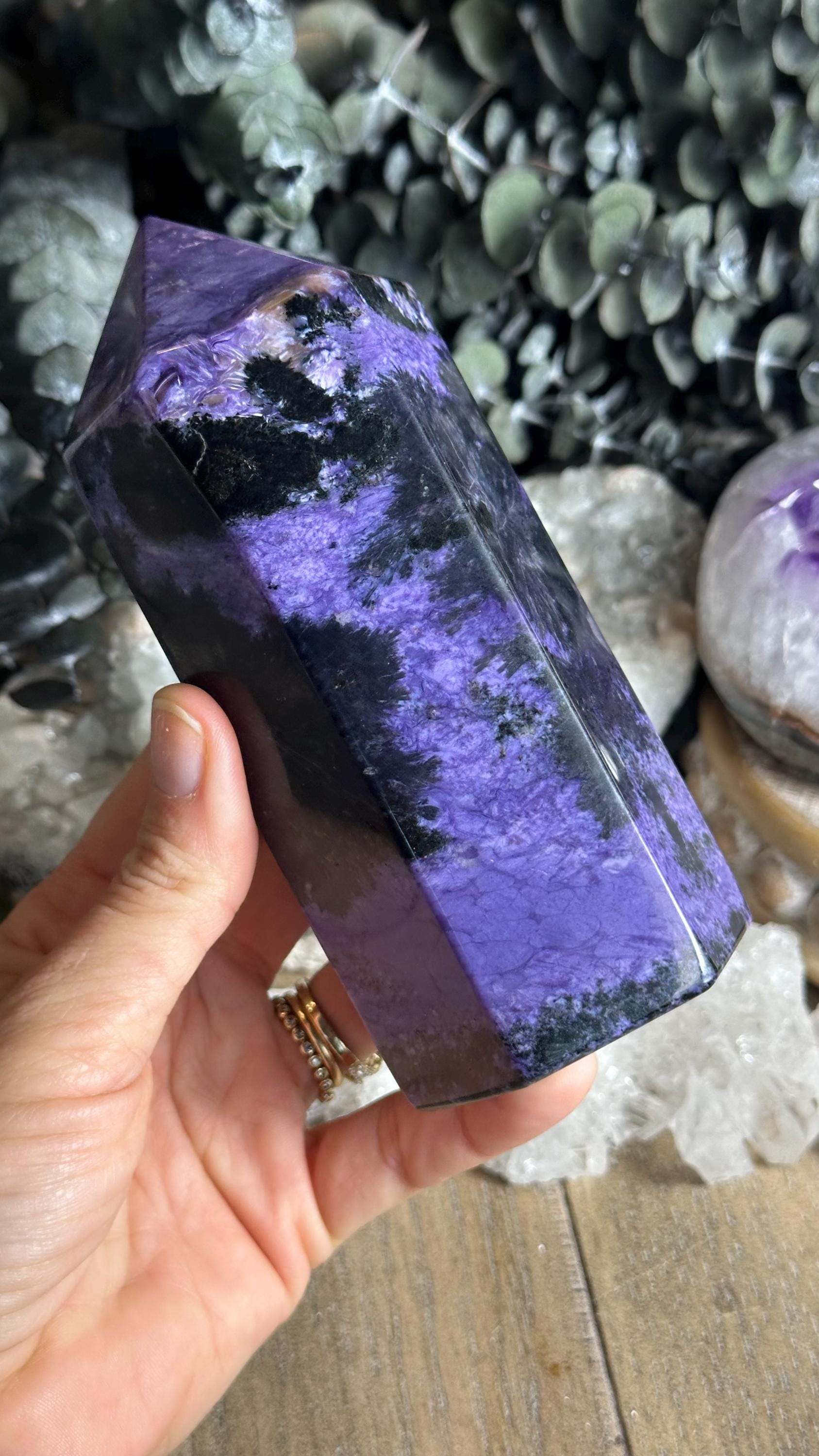 Large Charoite Tower Large Charoite Tower