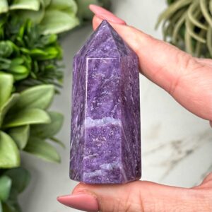 Charoite Point | 58g | - #10 (polished Purple Crystal Tower, Crown Chakra, Healing Stone, Balance)