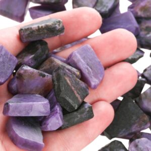 Small Raw Charoite Pieces, Rough Charoite, Genuine Charoite Crystal, Healing Crystal, Bulk Raw Gemstone, Lcharoite005