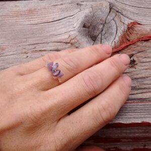Charoite Crystal Ring – Custom Dainty Purple Crystal Jewelry, Made To Order, Cute Charlotte Ring, Handmade Crystal Ring, Purple Natural Char Charoite Crystal Ring – Custom Dainty Purple Crystal Jewelry, Made To Order, Cute Charlotte Ring, Handmade Crystal Ring, Purple Natural Char
